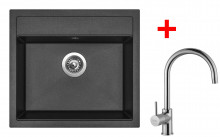 Sinks SOLO 560 Metalblack + Vitalia 